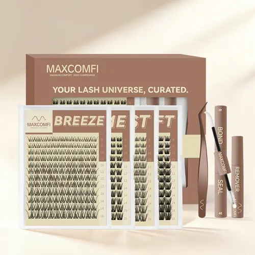 Maxcomfi DD Curl Cluster Lashes 2.0 Multi-Pack | 3 Styles In 1 Link Natural/Medium/Volume Layered Lash Clusters, Waterproof & Cryproof Long-Lasting DIY Lashes, Perfect For Party, Summer & Mother’s Day Gifts, DealsForYouDays