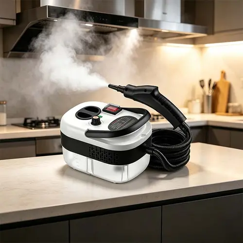 Portable Lightweight Compact Handheld Steam Cleaner, 1-Count High-Temperature Pressurized Multi-Surface Steamer with Brush Head, Natural Cleaning Gadget for Boating, Kitchen & Bathroom Care
