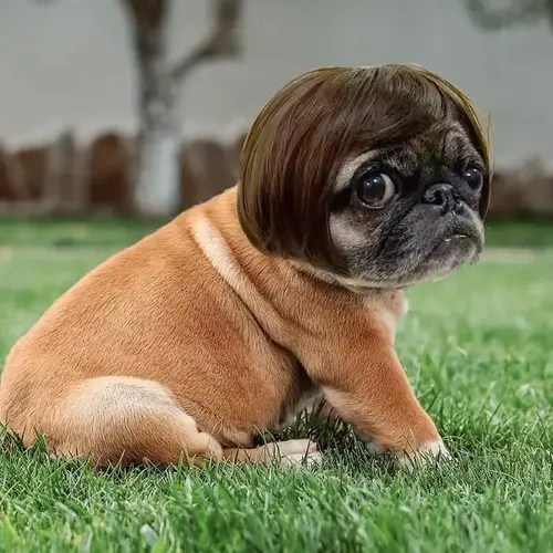 Pet Short Hair Wig Headband, Humorous Effect Dog-Cat Costume Accessory, Cute Valentine's Day Pet Supplies