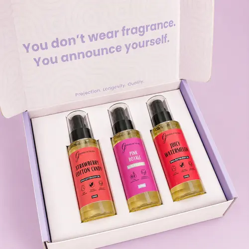 Trio Body Oil Collection | 3-Piece Luxury Moisturizing Body Oil Set | Glowing, Soft & Silky Skin