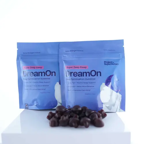 SuperSleep Bundle - DreamOn x2 - Sleep Gummies for Adults, DreamOn 8-in-1 Deep Sleep Support with 6mg Melatonin, L-Theanine, Lion's Mane, Reishi, Cordyceps & Turkey Tail Mushrooms, Non-Habit Forming, Vegan, Gluten-Free, Raspberry, 120 Ct / 60 Servings