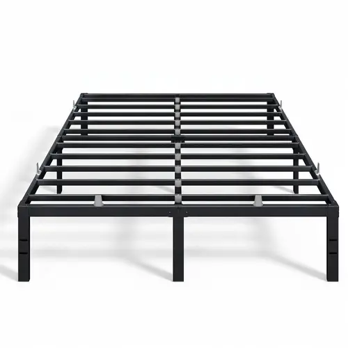 VASAGLE Full Metal Bed Frame , Up to 1100 lb Weight Capacity, No Box Spring Needed, with Under-Bed Storage, Easy Setup, Heavy-Duty Platform Bed, Mattress Retainers,Matte Black