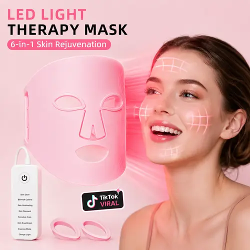 【Flash Sale】Weilisi LED Light Therapy Face Mask, 7 Color Light Therapy Modes, Flexible Silicone Facial Mask with Controller for Home Skincare and Beauty Routine#BestGiftforHalloween#Christmas