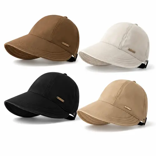 Women’s 2/4-Pack Wide Brim Sun Visor Hats for Women, UPF 50+ UV Protection Sun Protection Hats, Open Top Ponytail Hole, Foldable, Lightweight & Breathable for Golf, Beach