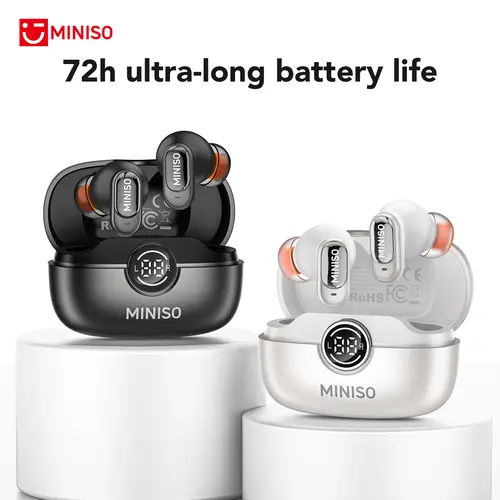 MINISO MS105 Mini Invisible Wireless Bluetooth Translation Earbuds - Electronic Waterproof Headphones with Stable Connection, 135+ Languages Instant Real-Time Translation, Portable Audio Device for Work, Sport
