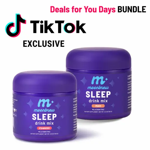 MoonBrew Deals for You Days Bundle – Strawberry & Peach – Magnesium Sleep Drink – TikTok Exclusive summerwins