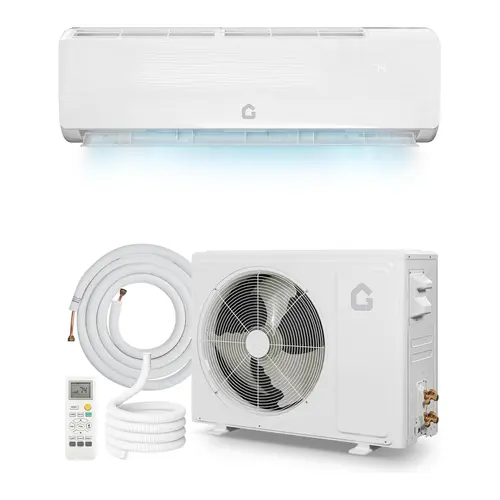 Garvee 9000 BTU Mini Split Air Conditioner,19 SEER2 Ductless Inverter AC w/ 115V, Cool Up to 450 Sq. Ft with Heat Pump System,White