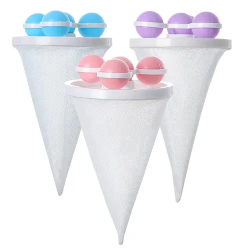 3-Pack 3-Color Mixed Set Reusable Washing Machine Hair Filters | Pet Hair Catcher & Lint Trap | Prevents Clogged Drainage Pipes