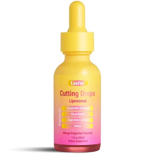 LeeFar Cutting Drops – Lymphatic-Focused Debloat Formula with Dandelion, Cleavers, Burdock & Elderberry for Lymphatic Drainage, Bloat Relief, Digestive Comfort and Detox – Mango Dragonfruit Flavor, 30 Servings