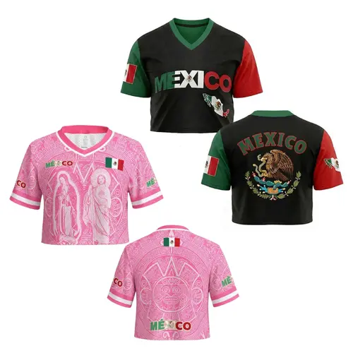 Unisex 2026 Mexico Crop Mesh Jersey - Professional Sports Apparel, Women's Mexico Shirt, Ideal Mexican Girl Gift, Mexico Jersey, Jersey Mexico 2026