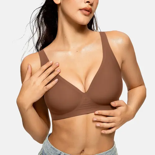 Comfy Jelly Bra DeDeep V bra,Seamless bra,Wireless Bras,Everyday bra,T-shirt Bra,comfy,comfortable,soft,no underwire,jelly bra, push upep V Seamless Wireless Bras Everyday T-shirt Bra Comfortable & Soft