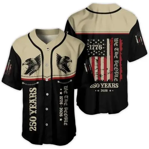 250th America Anniversary Baseball Jersey, Patriotic Military Shirt, US 250 Years, We The People Jersey, Independence Day (US, Alpha, 5X-Large, Regular, Regular) : Clothing, Shoes & Jewelry