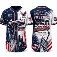 USA 250th Anniversary Baseball Jersey, Unisex USA Jersey, 1776 2026 Patriotic Shirt, 4th of July Gift, Freedom Jersey