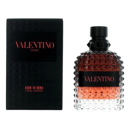 Valentino Uomo Born In Roma Coral Fantasy Men's Eau De Toilette Spray - 3.4 oz (3 to 3.9 fl oz), Herbal, Lavender, Spicy Notes