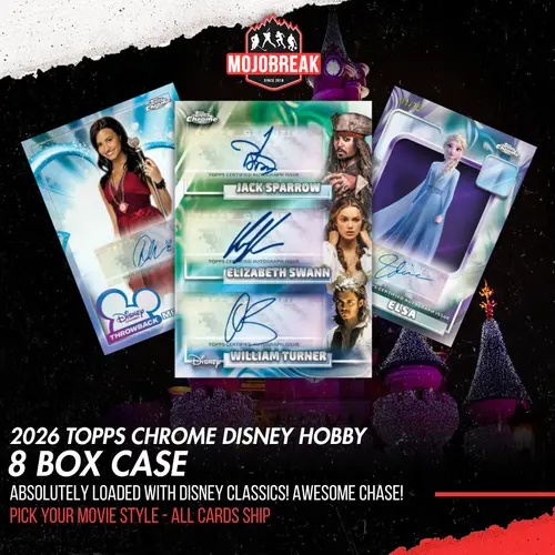 2026 Topps Disney Chrome Hobby 8 Box Case Pick Your Movie