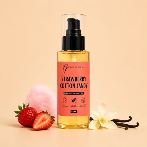 Strawberry Cotton Candy Scented Body Oil, Beauty & Personal Care Bath & Body Care Product
