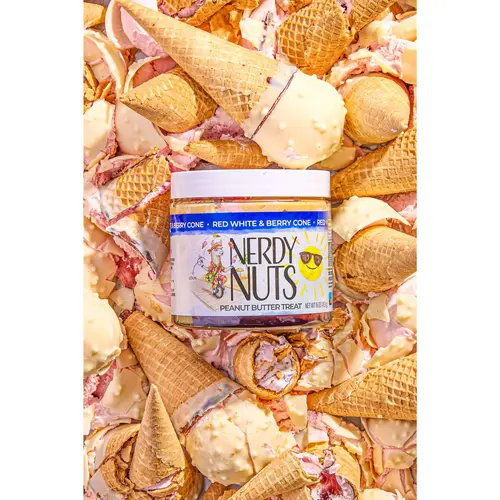 Red White & Berry Cone Peanut Butter Treat