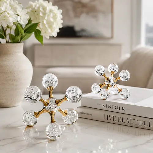 Crystal and Gold Decorative Jack Sculpture