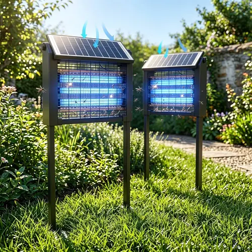 【Clearance Sale】2pack Outdoor 20W High-Power Rechargeable Electronic Mosquito Zapper Light, Waterproof Insect Killer with 3 Tubes, Dual Charging, 6000mAh Battery, for Summer Outdoor Fun,summerwins