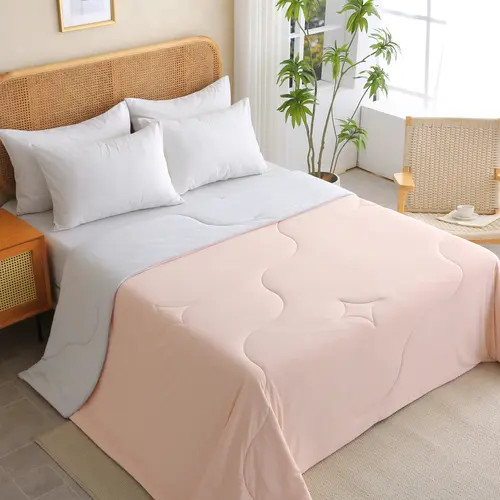 【HomeEssentials】BEDLORE Bamboo Blend Ice Cooling Summer Duvet Comforter - Dual-Sided Cold Touch Bedding, Circular Stitch, Silky Breathable Lightweight, Machine Washable for Hot Sleepers, Bedroom