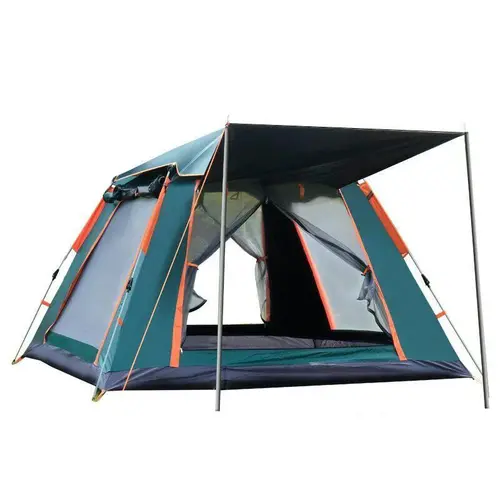 3-4 Person Automatic Pop Up Camping Tent, Portable Sun & Rain Resistant Outdoor Tent with 5 Adjustable Vents, Coverable Openings for Wind Block & Ventilation, Ideal for Hiking Picnic Beach      # family camp      Festival tent shade quiet canopy