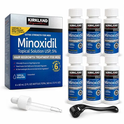 Kirkland Minoxidil 5% for Men & Women Daily Scalp Care Liquid for Thinning & Uneven Hair 3-Month Supply | Nourishes Hair Roots, Boosts Fullness & Promotes Natural Healthy Hair, Skin Specialist Approved