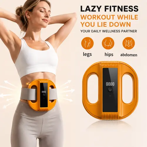 Orange Somatic Therapy Device - Unisex At-Home Fullbody Fascia Ring, 55.12ft Extra-Long Adjustable Massager Strap, L1-L15 Vibe Multifunctional Muscle Massager, Relaxation Aid, Ideal Gift for Parents (Home/Work Use), Fascia Release Tools