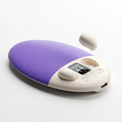Sleep headphones with built-in sleep speaker, in-ear style, ultra-small earbuds. The speaker has white noise mode and Bluetooth mode. You can set a 30, 60, or 90-minute timer.