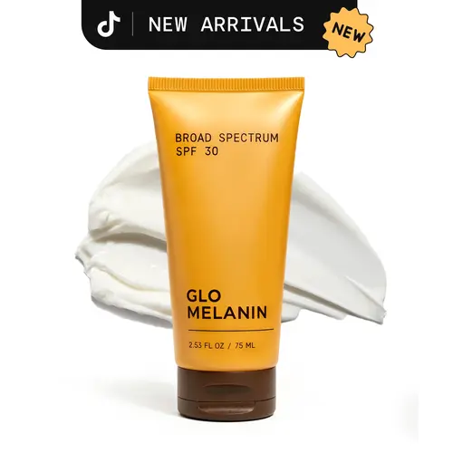 [NEW] Glo Melanin Daily SPF 30 Sunscreen | No White Cast | Hydrating Broad Spectrum Sun Protection for Melanin-Rich Skin | Lightweight Daily Face Sunscreen 75ml