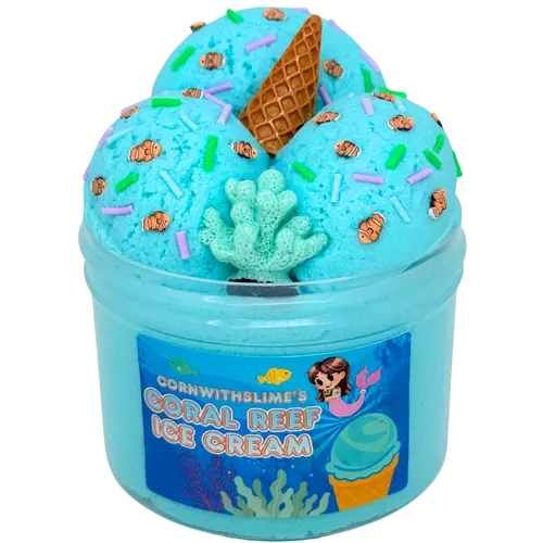 Coral Reef Ice Cream 8oz Slime Cloud Dough Texture Scented Fruit Loops Ice Cream
