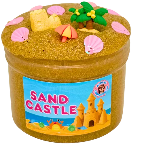 Sand Castle 8oz Slime Sand Texture Scented Coconut Caramel