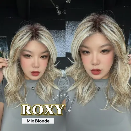 JBEXTENSION ROXY MONO Full Monofilament Handmade Full Lace Full Hand Tied Wig 19 Inches Mono Lace Handmade Futura Fiber Wig with Anti-slip Silicone Strips Glueless Wig ROXY MONO【BENDY EAR TABS】