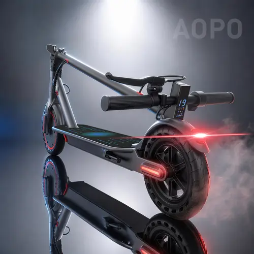 【AOPO】Motorized Scooters - 350W Motor, 36V Battery, Max 19mph Speed, 15-Mile Range, 3-Speed Modes, App-Controlled, Dual ABS Brakes, Multifunctional Compact Fold, Aluminum Frame, Portable, Ideal Gift for Teens+