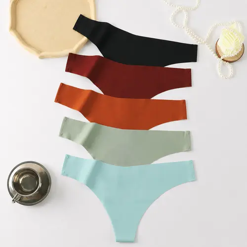 Seamless Thong, T-Back, Underwear—Random Color, One Size Fits All Womenswear Panties Smooth