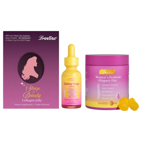 [Vonnyreds Exclusive] LeeFar Cutting Drops + Women's Probiotic Gummies + Sleep & Beauty Collagen Jelly