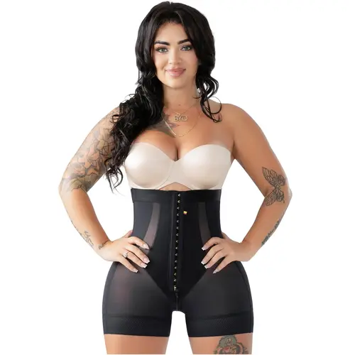 Elite High-Compression Shaping Shorts | 3-Level Hook-&-Eye, Tummy Control