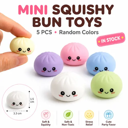5pcs Per Set,Mini Style Office Leisure Decompression Toy, Ideal Gift for Easter Valentine's Day Holiday Party Random Color