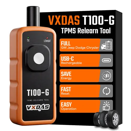 [For GM Jeep Dodge Chrysler] VXDAS T100-G TPMS Relearn Tool, USB-C Rechargeable Tire Sensor Reset & Activation Tool for Chevrolet Buick Cadillac GMC Jeep Dodge Chrysler Vehicles, Car Accessories sohochic