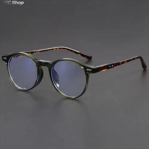 Unisex Anti-Bluelight Round Full Rim Reading Glasses - Minimalist Rivet Details, Universal Fit, Casual Sports Eyewear for Adults' Everyday Wear