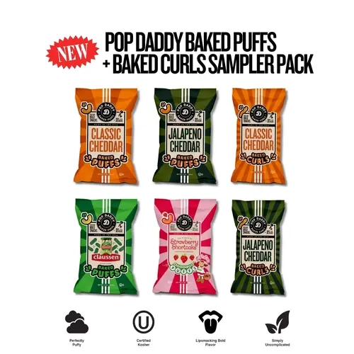 Pop Daddy Baked Puffs + Baked Curls Sampler Pack