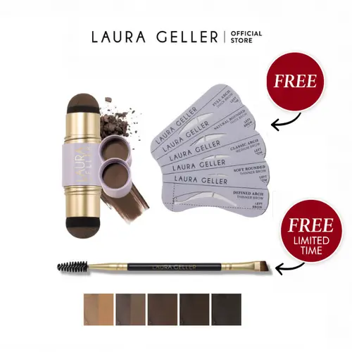 [NEW] Laura Geller Root Touch-Up for Hair & Brows + FREE Brow Stencil and Brush