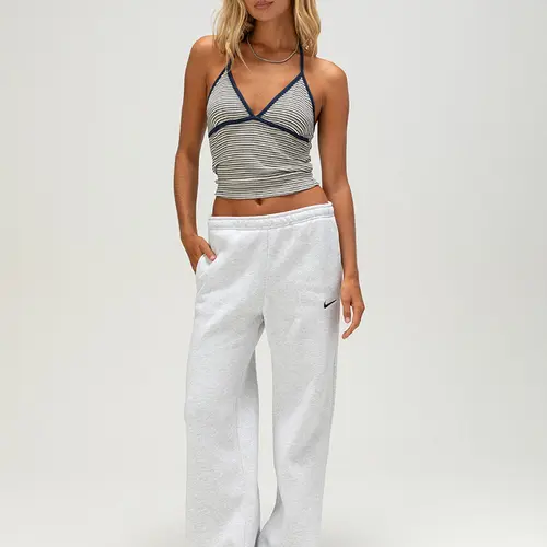 NIKE Studio Fleece Womens Mid Rise Wide Leg Pants