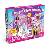 Barbie Magic Style Studio Fashion Playset - 29-Piece Magnetic Mix & Match Figures, 100+ Outfit Combinations, for Ages 4+