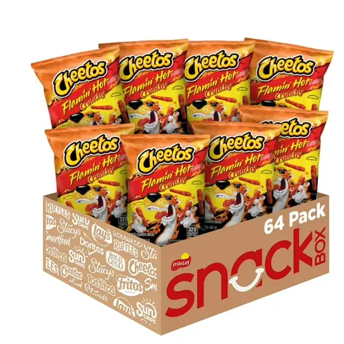 Cheetos Flamin' Hot Cheese Snacks, 2oz (64 Count)