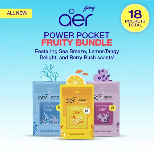 Aer Power Pocket Mono Carton Bundle - Sea breeze + Tangy + Berry - 3x6 (18 units total)