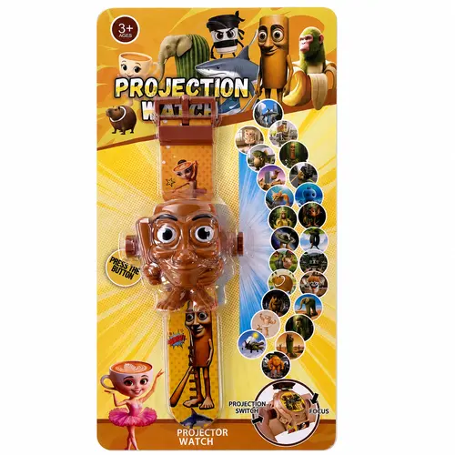 1 Pc 3D Meme Mythical Creature Projection Wristwatch - Sweatproof Strap, Flexible Adjustable, Casual Gaggy Accessory with Party-Ready Light - Whimsical Teen Boy Gift, Party Bag Supplies