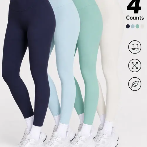 Women's High Waist Yoga Pants, Comfortable Sporty Trousers for All Seasons, Tight-Fitting Workout Gear for Outdoor Activities, Knitted Sports Pants, Activewear for Fitness