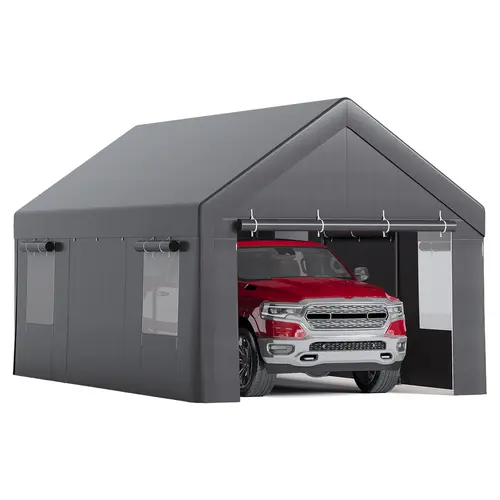 Garvee Outdoor Carport Shelter Canopy Tent – Durable Weather-Resistant, Ideal for Camping, Hiking & Car Protection, Easy Setup, Gray,car accessories