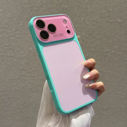 Dopamine Color Block Phone Case for iPhone 17,16,15,14,13 Pro Max - TPU+PC Slim Fit Full Coverage Phone Accessory with Solid Comprehensive Protection, Summer Fresh Series