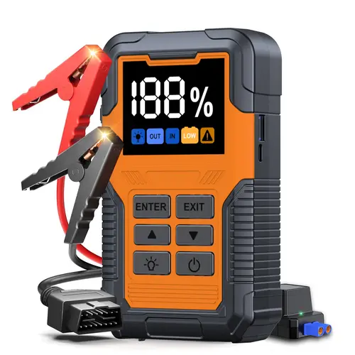2026 Upgraded Car Jump Starter with OBD2 Scanner – Check Engine Code Reader & Emergency Battery Booster for All 12V Vehicles,12V jump starter，car battery jumper starter，car emergency kit，winter car emergency starter，fast car jump starter
